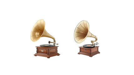 Gramophone on transparent background