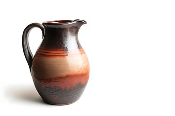 Elegant curved ceramic jug positioned neatly on a table
