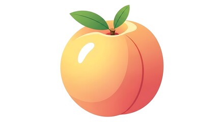 Ripe Peach Fruit Image.