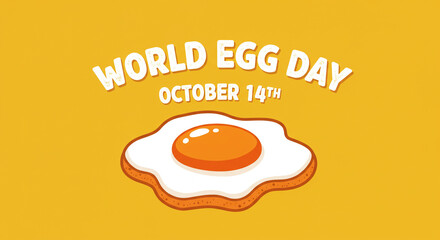 Celebrate World Egg Day on October 14th with a fun and sunny breakfast themed design, perfect for social media posts, food blogs and nutritional content to engage your audience