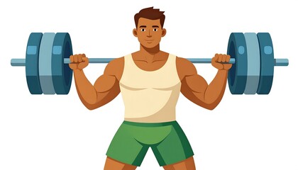Obraz premium Man lifting weights