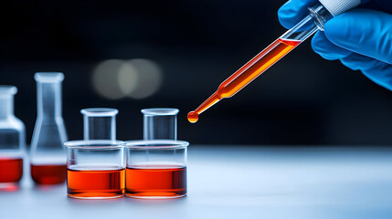 Scientist Works with Petri Dishes with Various Bacteria, Tissue and Blood Samples