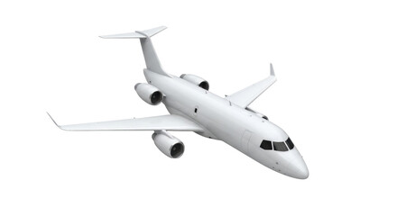 Isolated business jet mockup for corporate travel, executive transport, or private charter