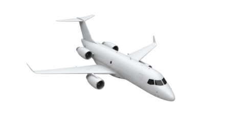 Isolated business jet mockup for corporate travel, executive transport, or private charter