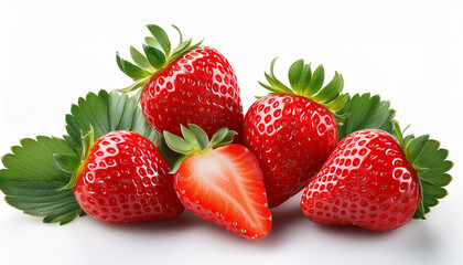 Strawberries On A White Background
