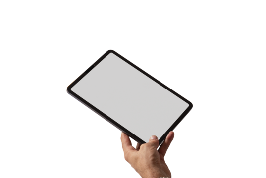 Handheld Tablet Mockup, Realistic Device Template, Editable Tablet PSD/PNG for Web Design, UI/UX, Branding, Presentation, Freelancer Projects, Modern Digital Workspace
