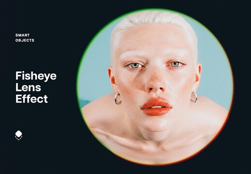 Fisheye Lens Photo Effect Mockup