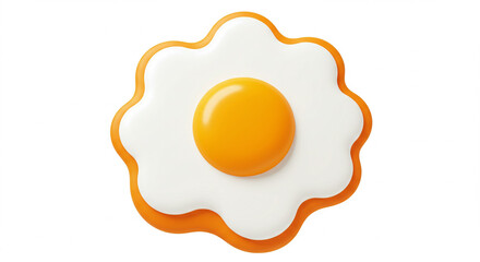 Cheerful sunny side up egg illustration for breakfast menus, food blogs, and playful kitchen decor projects, bringing a fun and appetizing vibe to any design!