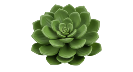 Isolated Echeveria succulent rosette plant, close-up shot, botanical decorative element