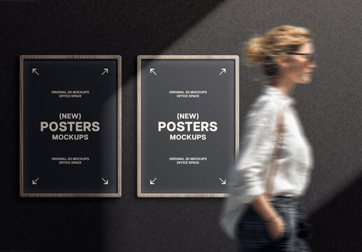 Wooden Posters Mockup