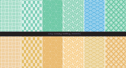 Set of traditional Japanese patterns