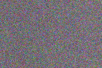 A chaotic abstract background filled with multi-colored, fine-grained digital noise and countless bright pixels, perfect for glitch art or data overload themes.