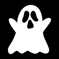 Cute Halloween Ghost Vector Illustration