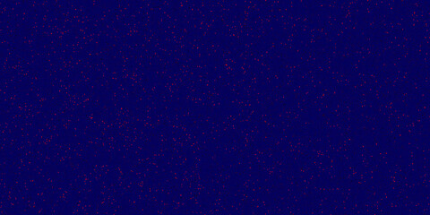 Obraz premium An abstract background featuring a field of dark blue digital noise speckled with red pixels, creating a fine-grained, static-like texture for technology themes.