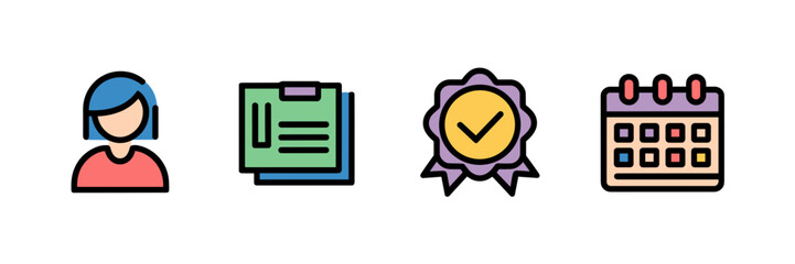 Vector icon sheet with student icon for tutoring – Great for study support apps, educational resources, or learning platforms