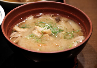 Authentic Japanese Lunch Set: Grilled Chicken, Rolled Omelette, Rice, Miso Soup

