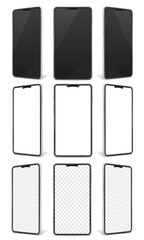 realistic smartphone mock up mobile phone for you design cartoon stock vector illustration isolated on white background