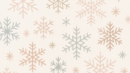 Elegant pastel snowflake pattern wallpaper for desktop