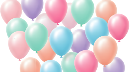 Colorful birthday balloons and celebration decor — balloons bouquet, confetti splash, and milestone milestone-themed designs