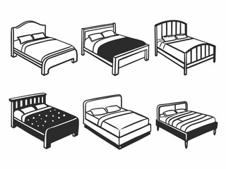 Set of bed object furniture  © Yogadhowie