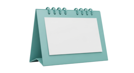 Isolated desk calendar with blank page for notes, memos, and daily planning, schedule