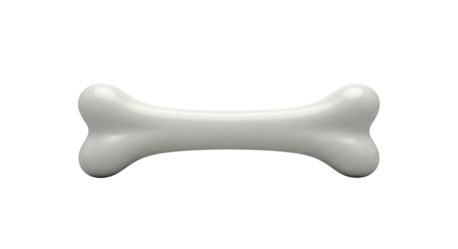 Isolated Bone for Dog Food, Pet Treat or Toy and Game, Nutrient Rich, Calcium Source