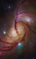 Fototapeta premium Stunning deep space nebula with vibrant cosmic clouds and distant stars evoking wonder and the vastness of the universe for science and exploration themes