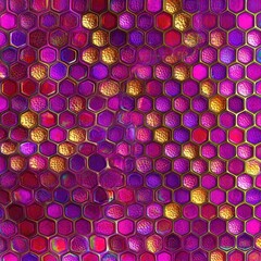 Textured, colorful pattern with small, raised hexagons