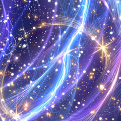 Glowing Magical Sparkles and Energy Overlay