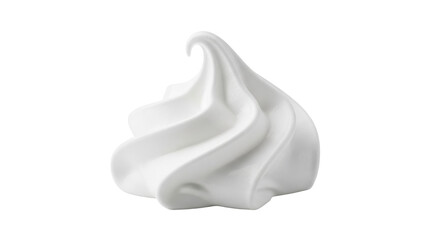Isolated Swirl of Whipped Cream, Sweet Dessert Topping for Pastries, Cakes, and More