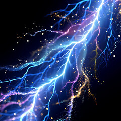 Glowing Magical Sparkles and Energy Overlay