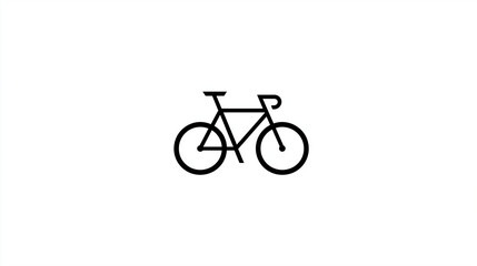 Minimalist bicycle logo, simple clean lines, abstract design
