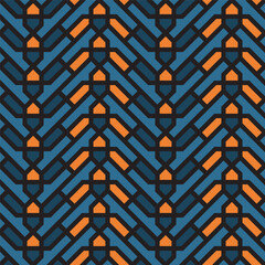 Geometric Art Deco Seamless Herringbone Ornament Textile Repeat Pattern