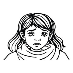 Sick girl still looking graceful