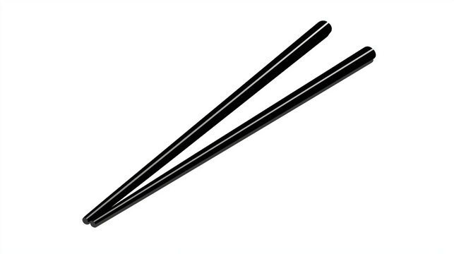 Minimalist chopsticks logo, vector art, flat background, parallel clean lines, elegant minimalism