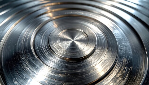 Metal Spinning Concentric Circles Background Texture for Industrial Design Purposes