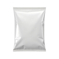 White blank snack bag mockup for chips, crisps or food packaging. Isolated on transparent background, png