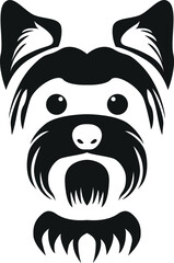 Minimalist Affenpinscher Puppy head design.eps