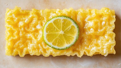 Citrus slice on textured candy