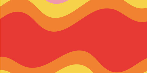 Vibrant Wavy Retro Color Blocks Seamless Pattern Background Design Elements