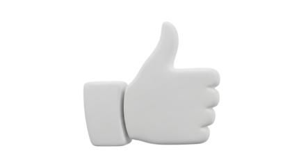Isolated Thumbs Up Hand Gesture Symbol of Approval Confirmation Feedback Icon
