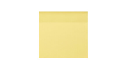 Isolated bright yellow reminder note, instant note pad for daily notes, office supply