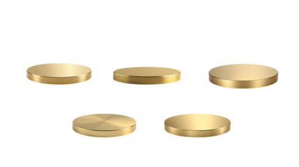 Golden Podium on transparent background