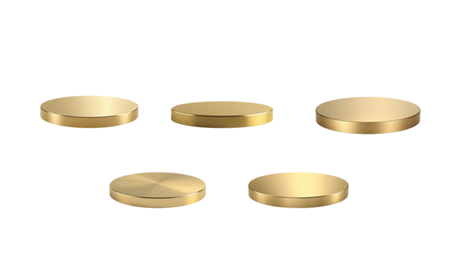 Golden Podium on transparent background