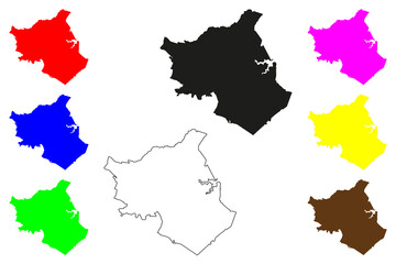 Ciudad Nicolas Romero city (United Mexican States, Mexico, Mexico State) map vector illustration, scribble sketch Ciudad Nicolás Romero map