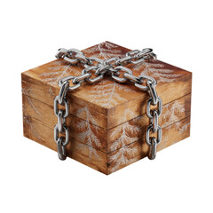 Wooden Gift Box with Chains