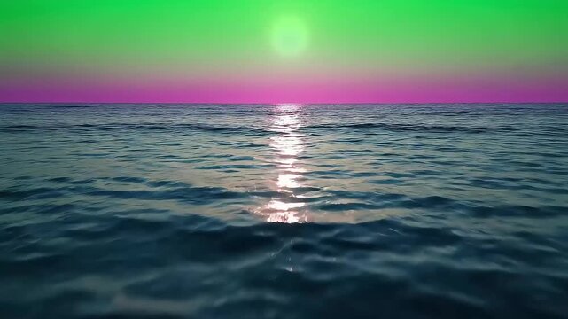Surreal Ocean Horizon with Dreamlike Glow