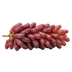 Luscious crimson moon drop grapes glistening, a refreshing and healthy snack, perfect for summer fruit salads and vibrant culinary creations, PNG cutout, transparent background, isolate