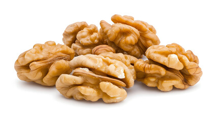 Set of delicious walnuts cut ou
