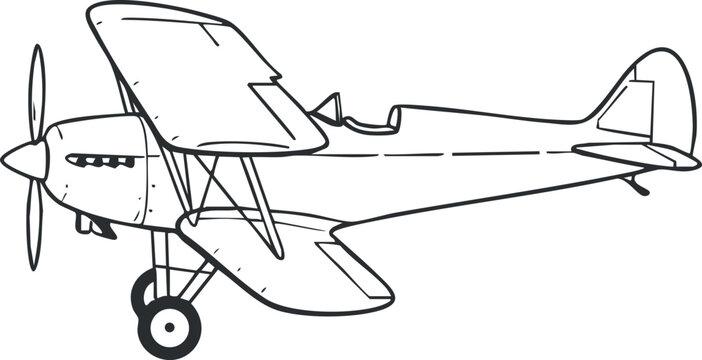 A vintage style airplane with a propeller designed for aviation enthusiasts and travel themes..